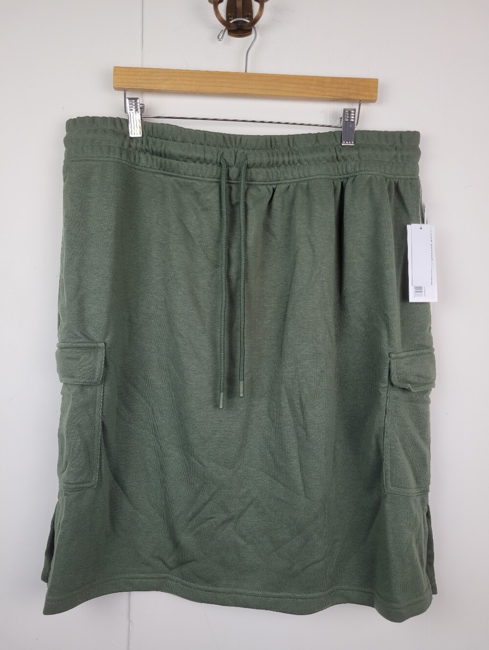 Lane Bryant 2X Olive Green Cargo Sweatshirt Skirt NWT